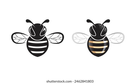 Creative Queen bees collection logo vector symbol illustration	