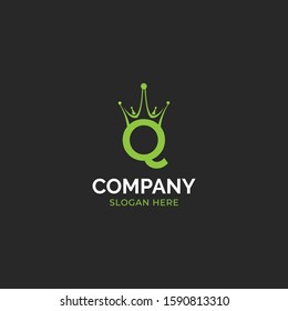 Creative queen style Q letter logo. queen concept vector. initial letter Q.