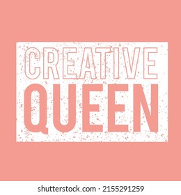 Diseño de impresión de tipo Reina creativa