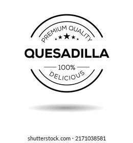 Creative (Quesadilla) logo, Quesadilla sticker, vector illustration.