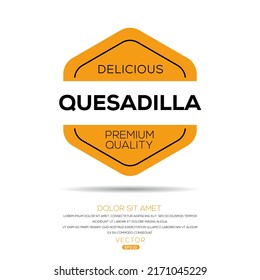 Creative (Quesadilla) Logo, Quesadilla Sticker, Vector Illustration.