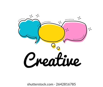 A creative question. a business idea. set the answer.   yellow, white, red. Online support web page. vector illustration.