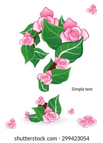 Creative question mark image of roses and leaves