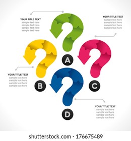 creative question mark info-graphics concept vector