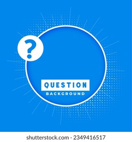 creative question mark symbol blue background for guidance or support vector 