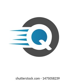 creative quick Letter Q logo design vector graphic concept