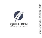 Creative Quill Pen Vector logo design