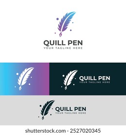 Creative Quill Pen Vector logo design