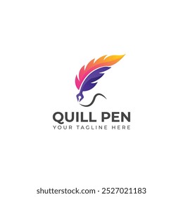 Creative Quill Pen Vector logo design