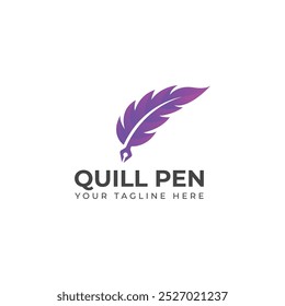 Creative Quill Pen Vector logo design