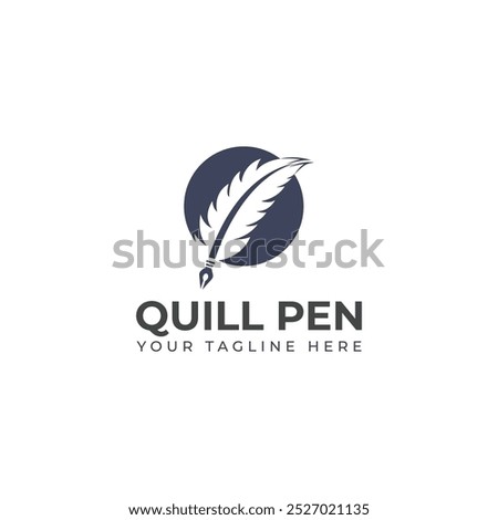 Creative Quill Pen Vector logo design