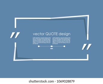 Creative Quotation Mark Speech Bubble. Quote sign icon. Modern block quote and pull quote design elements.