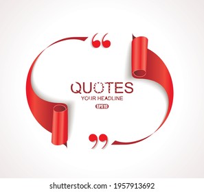 Creative Quotation Mark Speech Bubble. Quote sign icon. Modern block quote and pull quote design elements.