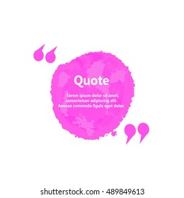  Creative Quote bubble template.Watercolor, ink, splash Quote blank templates.Vector illustration.