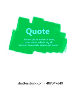 Creative Quote bubble template.Watercolor, ink, splash Quote blank templates.Vector illustration.