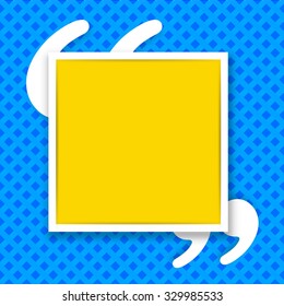 Creative Quote citation Typographical Poster Template. Blue texture color version. For your next commercial or personal project.