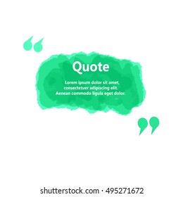 Creative Quote template.Watercolor.Vector illustration.