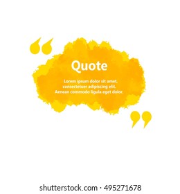Creative Quote template.Watercolor.Vector illustration.