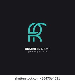 Creative R and F Letter Logo, Bold Monogram Design.