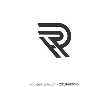 Creative r h letter logo design Vectors and Illustrations