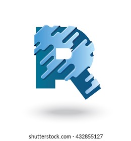 Creative R Letter design vector template. Abstract Editable Colorful Alphabet. Type Characters Logotype symbols.