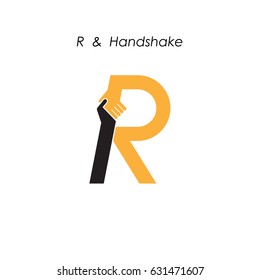 Creative R- letter icon abstract logo vector design.Business offer,partnership icon.Corporate business and industrial logotype symbol.Vector illustration