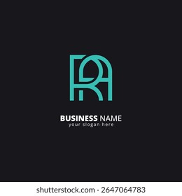 Creative R and A Letter Logo, Bold Monogram Design.