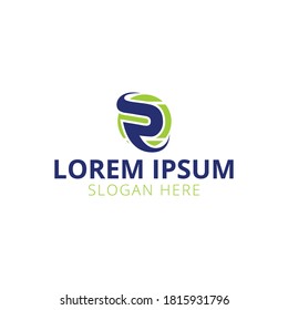 Vector de diseño de logotipo de carta creativa R