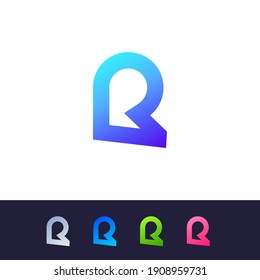 Creative R Letter Logo Design - R Logo Design Vector - Awesome R Icon Template
