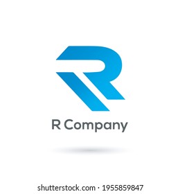 plantilla vectorial de diseño de logotipo de letras R creativas