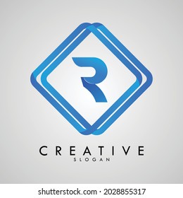 creative R letter logo design