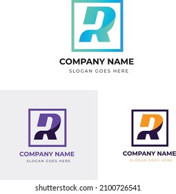 Plantilla de diseño de logotipo de carta R creativa para empresas y empresas 