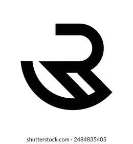 Plantilla de diseño de logotipo de letra R creativa