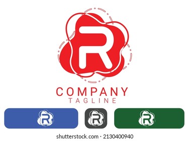 Logo de una carta creativa y plantilla de diseño de iconos