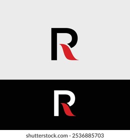 Modelo de vetor de logotipo de letra R criativo