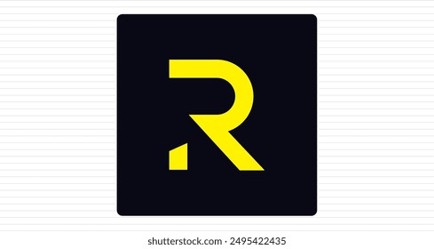 Creative R Letter Minimal Monogram Vector Sign, Minimal Logo Sign R Letter, R Character Logo Symbol