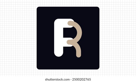 Creative R Letter Minimal Monogram Vector Sign, Stylish Logo Sign R Letter, R Character Logo Symbol