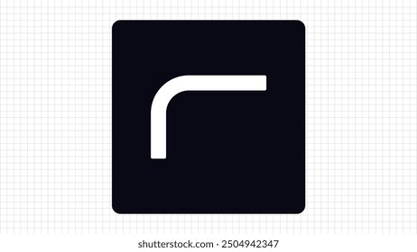 Creative R Letter Minimal Wide Typography Logo, Extra Wide R Letter Minimal Logo Sign, R Character Compressed Logo Symbol