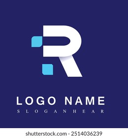 Creative R Letter Creative Monogram Vector Sign, Stylish and Gradient Logo Sign R Letter, R Character Logo Symbol