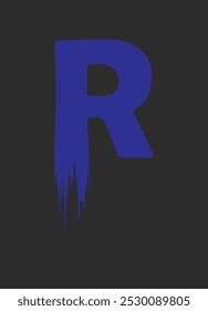 Creative R Letter Vector Typography Logo Design, R handmade Typography Logo. Minimal Monogram Vector Sign. R Character Logotype Symbol. R Icon Design. vector illustration. EPS 10