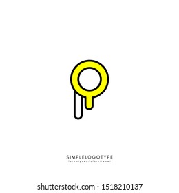 creative R line logo letter simple technology design concept