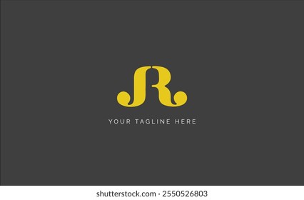 Creative R Logo, Design Stylish Golden R Letter Minimal Logo Sign, R Character Logo Symbol Vector Isolated.