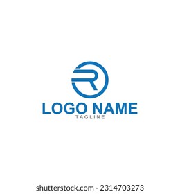 Creative R logo design vector.