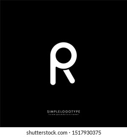 creative R logo letter simple design of logotype isolated on black background suitable for technology and web symbol. vector illustration