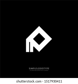 creative R logo letter simple design of logotype isolated on black background suitable for technology and web symbol. vector illustration