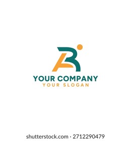 Creative R logo merging typography with a sprinting silhouette, representing agility and progress.