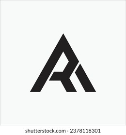 Creative RA or AR initial monogram minimal flat modern brand unique logo design