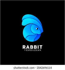 creative rabbit colorful logo design vector