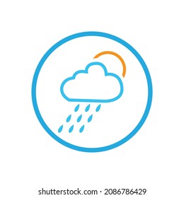 creative rain drops icon logo vector illustration design