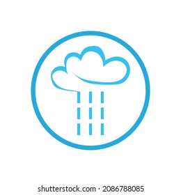 creative rain drops icon logo vector illustration design